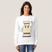 Schachstück Rook bei Schach.PNG Sweatshirt (Vorne ganz)
