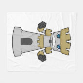 Schachstück Rook Schach Fleecedecke (Vorderseite (Horizontal))