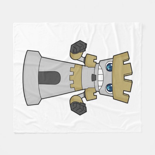 Schachstück Rook Schach Fleecedecke (Vorderseite (Horizontal))