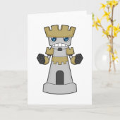 Schachstück Rook Schach Karte (Gelbe Blume)