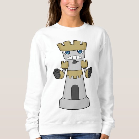Schachstück Rook Schach Sweatshirt (Vorderseite)