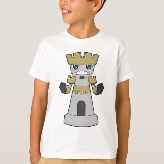 Schachstück Rook Schach T-Shirt (Vorderseite)