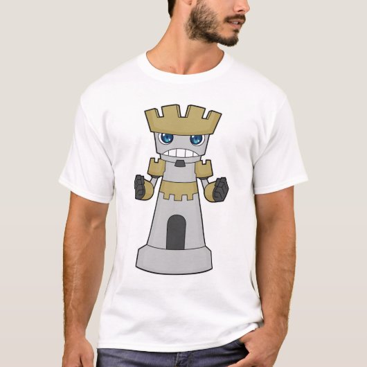 Schachstück Rook Schach T-Shirt (Vorderseite)