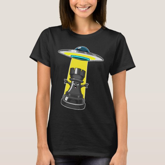 Schachstück Rook Spaceship Schach T-Shirt (Vorderseite)