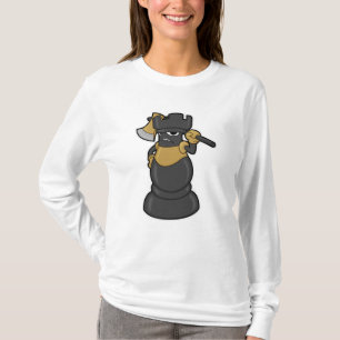 Schachstück Schach mit Ax T-Shirt