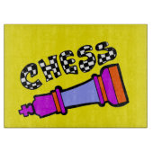 Schachstück Schneidebrett (Vorderseite)