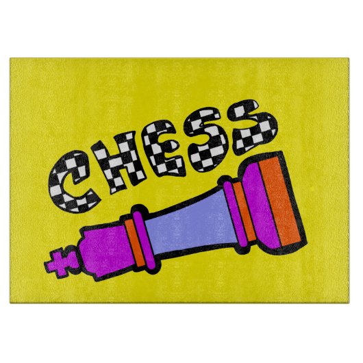 Schachstück Schneidebrett (Vorderseite)