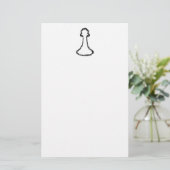 Schachstück. Schwarze Skizze. Briefpapier (Stehend Vorderseite)