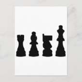 Schachstück-Silhouette Postkarte (Vorderseite)