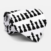 Schachstück-Silhouetteentwurf Krawatte (Gerollt)