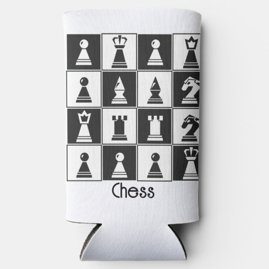 Schachstückdesign Seltzer kann kühlen Selters Dosenkühler (Vorderseite)