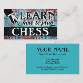 Schachstunden Visitenkarten - Blue Red Visitenkarte (Vorne/Hinten)