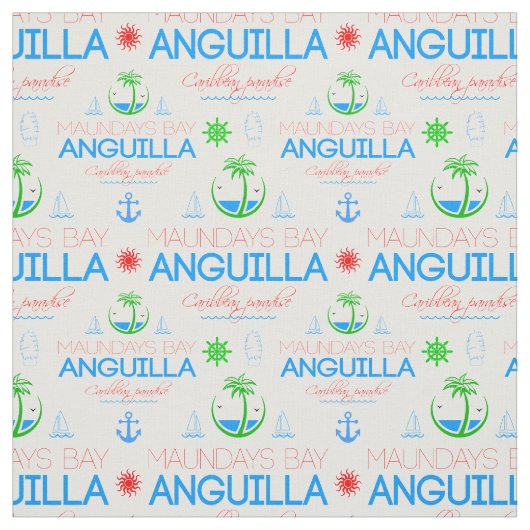 Schacht für Tage, Anguilla-Farbtext, Bildmuster Stoff (Muster)