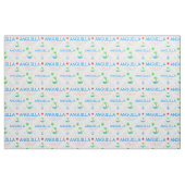 Schacht für Tage, Anguilla-Farbtext, Bildmuster Stoff (Fat Quarter (45,7 x 55,9 cm))