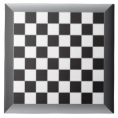 Schachtabelle Schwarz-weiß Fliese (Vorderseite)