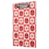 Schachte Blume und glückliche Gesichter rot Klemmbrett (Links)