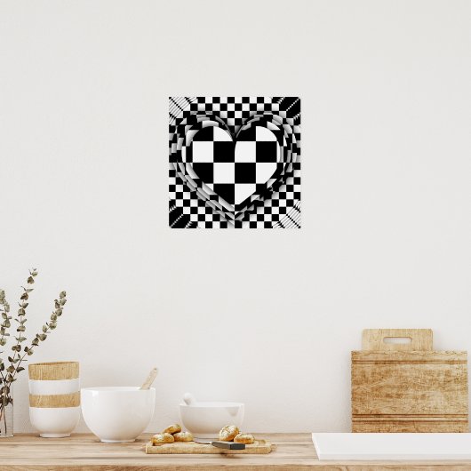 Schachte Herzkunst Poster (Küche)