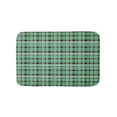 Schachte Karierte Karton-grüne Streifen auf schwar Badematte (Vorderseite)