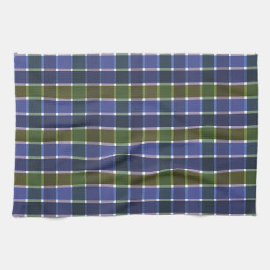 Schachte karierte tartan-blaugrüne Retrofarben vin Geschirrtuch