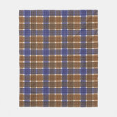 Schachte karierte tartan-braune violette Retrofarb Fleecedecke (Vorderseite)