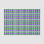 Schachte Karierte Tartan-Streifen auf Lila Seidenpapier (Vorderseite)