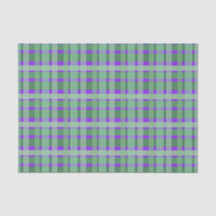 Schachte Karierte Tartan-Streifen auf Lila Seidenpapier