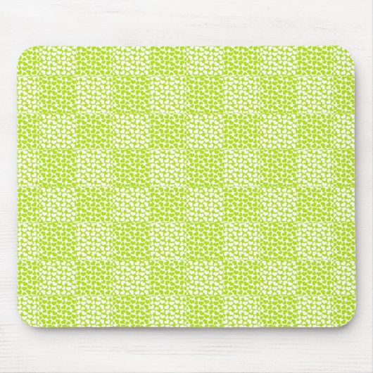 Schachte Liebe in Kalkgrün und Weiß Mousepad (Vorne)