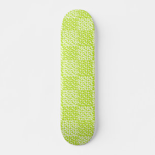 Schachte Liebe in Kalkgrün und Weiß Skateboard