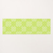 Schachte Liebe in Kalkgrün und Weiß Yogamatte (Rückseite (Horizontal))