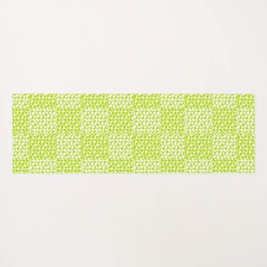 Schachte Liebe in Kalkgrün und Weiß Yogamatte (Rückseite (Horizontal))