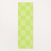 Schachte Liebe in Kalkgrün und Weiß Yogamatte (Vorderseite)