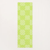 Schachte Liebe in Kalkgrün und Weiß Yogamatte (Rückseite)