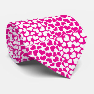 Schachte Liebe in Magenta und Weiß Krawatte