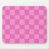 Schachte Liebe in Magenta und Weiß Mousepad (Vorne)