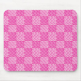 Schachte Liebe in Magenta und Weiß Mousepad