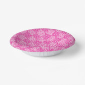 Schachte Liebe in Magenta und Weiß Pappteller (Gewinkelt)