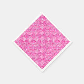 Schachte Liebe in Magenta und Weiß Serviette (Ecke)
