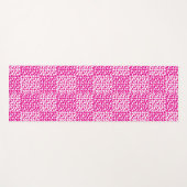 Schachte Liebe in Magenta und Weiß Yogamatte (Vorderseite (Horizontal))