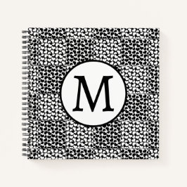 Schachte Liebe in Schwarz und Weiß Notizblock