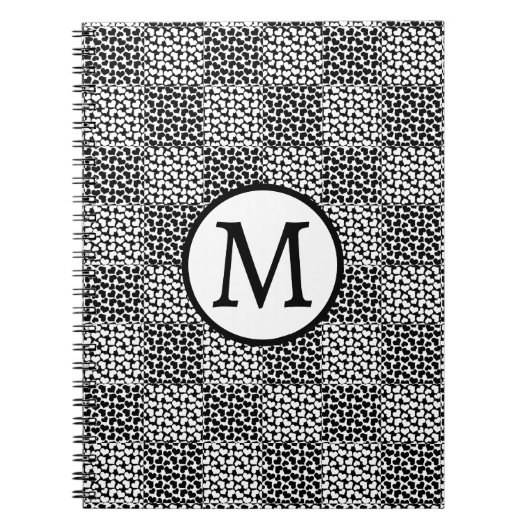 Schachte Liebe in Schwarz und Weiß Notizblock (Vorderseite)