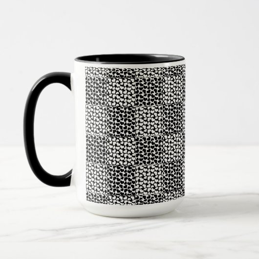 Schachte Liebe in Schwarz und Weiß Tasse (Links)