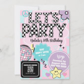 Schachte Retro Groovy Disco Zum Party Geburtstag Einladung (Vorderseite)