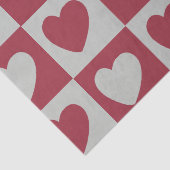 Schachte rote graue Liebe Herz überprüft Seidenpapier (Detail)