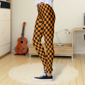 Schachte Schwarz- und Orangefarbene Leggings
