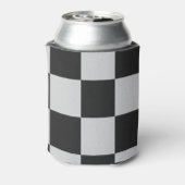 Schachte Schwarz-Weiß-Quadrate oder CUSTOM-FARBE Dosenkühler (Kanne Rückseite)