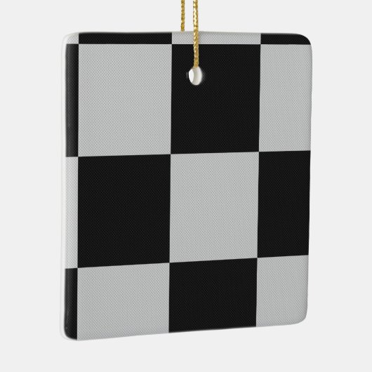 Schachte Schwarz-Weiß-Quadrate oder CUSTOM-FARBE Keramikornament (Rechts)