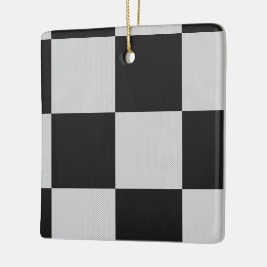 Schachte Schwarz-Weiß-Quadrate oder CUSTOM-FARBE Keramikornament (Links)