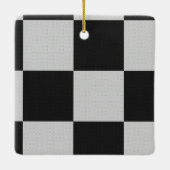 Schachte Schwarz-Weiß-Quadrate oder CUSTOM-FARBE Keramikornament (Rückseite)