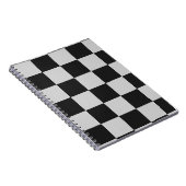 Schachte Schwarz-Weiß-Quadrate oder CUSTOM-FARBE Notizblock (Rechte Seite)