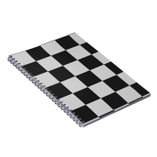 Schachte Schwarz-Weiß-Quadrate oder CUSTOM-FARBE Notizblock (Rechte Seite)